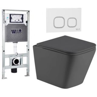 Комплект унитаза с инсталляцией Weltwasser Amberg 506 ST + Gelbach 043 MT-GR + Amberg RD-WT 10000012033 серый матовый