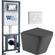 Комплект унитаза с инсталляцией Weltwasser Marberg 410 + Gelbach 043 MT-GR + MAR 410 RD GL-WT 10000012036 серый матовый