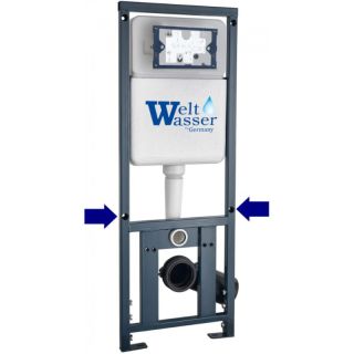 Комплект унитаза с инсталляцией Weltwasser Marberg 410 + Gelbach 043 MT-GR + MAR 410 SE CR 10000012038 серый матовый