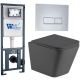 Комплект унитаза с инсталляцией Weltwasser Marberg 410 + Gelbach 043 MT-GR + MAR 410 SE CR 10000012038 серый матовый