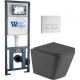 Комплект унитаза с инсталляцией Weltwasser Marberg 410 + Gelbach 043 MT-GR + MAR 410 SE GL-WT 10000012039 серый матовый