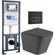 Комплект унитаза с инсталляцией Weltwasser Marberg 410 + Gelbach 043 MT-GR + MAR 410 SE MT-BL 10000012040 серый матовый