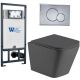 Комплект унитаза с инсталляцией Weltwasser Marberg 507 + Gelbach 043 MT-GR + MAR 507 RD CR 10000012042 серый матовый