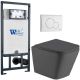 Комплект унитаза с инсталляцией Weltwasser Marberg 507 + Gelbach 043 MT-GR + MAR 507 RD GL-WT 10000012043 серый матовый