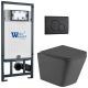 Комплект унитаза с инсталляцией Weltwasser Marberg 507 + Gelbach 043 MT-GR + MAR 507 RD MT-BL 10000012044 серый матовый
