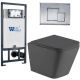 Комплект унитаза с инсталляцией Weltwasser Marberg 507 + Gelbach 043 MT-GR + MAR 507 SE CR 10000012045 серый матовый