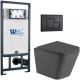 Комплект унитаза с инсталляцией Weltwasser Marberg 507 + Gelbach 043 MT-GR + MAR 507 SE MT-BL 10000012047 серый матовый