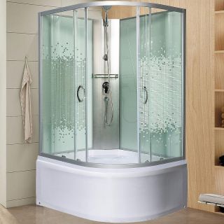 Душевая кабина с поддоном Мономах XL Б/К 120/90/44 МЗ L 10000012108 120x90 хром стекло прозрачное с рисунком