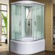 Душевая кабина с поддоном Мономах XL 120/80/44 МЗ R 10000012122 120x80 хром стекло прозрачное с рисунком