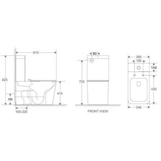 Унитаз-компакт Weltwasser WW Gelbach 011 ST GL-WT 10000012125 белый глянцевый