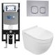 Комплект унитаза с инсталляцией WeltWasser Amberg 497 + Heimbach 043 GL-WT + Amberg RD-CR 10000012137 белый глянцевый