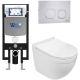 Комплект унитаза с инсталляцией WeltWasser Amberg 497 + Heimbach 043 GL-WT + Amberg RD-MT CR 10000012138 белый глянцевый