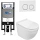 Комплект унитаза с инсталляцией WeltWasser Amberg 497 + Heimbach 043 GL-WT + Amberg RD-WT 10000012139 белый глянцевый