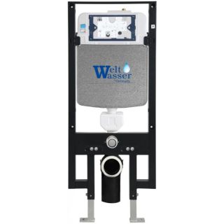 Комплект унитаза с инсталляцией WeltWasser Amberg 497 + Heimbach 043 GL-WT + Amberg RD-WT 10000012139 белый глянцевый