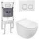 Комплект унитаза с инсталляцией WeltWasser Amberg 497 ST + Heimbach 043 GL-WT + Amberg RD-WT 10000012144 белый глянцевый