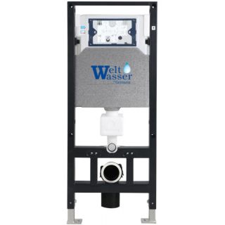 Комплект унитаза с инсталляцией WeltWasser Amberg 506 + Heimbach 043 GL-WT + Amberg RD-BL 10000012146 белый глянцевый