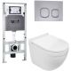 Комплект унитаза с инсталляцией WeltWasser Amberg 506 ST + Heimbach 043 GL-WT + Amberg RD-CR 10000012152 белый глянцевый