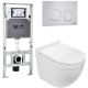 Комплект унитаза с инсталляцией WeltWasser Amberg 506 ST + Heimbach 043 GL-WT + Amberg RD-MT CR 10000012153 белый глянцевый
