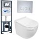 Комплект унитаза с инсталляцией WeltWasser Marberg 410 + Heimbach 043 GL-WT + MAR 410 SE-CR 10000012159 белый глянцевый