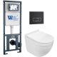 Комплект унитаза с инсталляцией WeltWasser Marberg 410 + Heimbach 043 GL-WT + MAR 410 SE MT-BL 10000012161 белый глянцевый