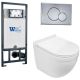 Комплект унитаза с инсталляцией WeltWasser Marberg 507 + Heimbach 043 GL-WT + MAR 507 RD-CR 10000012163 белый глянцевый