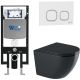 Комплект унитаза с инсталляцией WeltWasser Amberg 497 +Merzbach 043 GL-BL +Amberg RD-WT 10000012179 черный глянцевый
