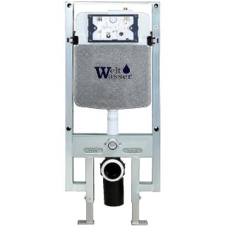 Комплект унитаза с инсталляцией WeltWasser Amberg 497 ST +Merzbach 043 GL-BL +Amberg RD-CR 10000012182 черный глянцевый