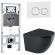 Комплект унитаза с инсталляцией WeltWasser Amberg 506 ST +Merzbach 043 GL-BL +Amberg RD-WT 10000012194 черный глянцевый