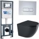 Комплект унитаза с инсталляцией WeltWasser Marberg 410 +Merzbach 043 GL-BL +MAR 410 SE-CR 10000012196 черный глянцевый