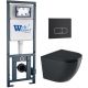 Комплект унитаза с инсталляцией WeltWasser Marberg 410 +Merzbach 043 GL-BL +MAR 410 SE MT-BL 10000012198 черный глянцевый