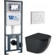 Комплект унитаза с инсталляцией WeltWasser Marberg 410 +Merzbach 043 GL-BL +MAR 410 RD GL-WT 10000012200 черный глянцевый