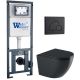 Комплект унитаза с инсталляцией WeltWasser Marberg 410 +Merzbach 043 GL-BL +MAR 410 RD MT-BL 10000012201 черный глянцевый