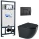 Комплект унитаза с инсталляцией WeltWasser Marberg 507 +Merzbach 043 GL-BL +MAR 507 SE MT-BL 10000012208 черный глянцевый