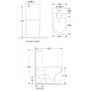 Унитаз-компакт Weltwasser WW Salzbach 011 MT-BL 10000012213 черный матовый