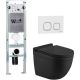 Комплект унитаза с инсталляцией WeltWasser Amberg 350 ST + Heimbach 043 MT-BL + Amberg RD-WT 10000012224 черный матовый