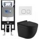 Комплект унитаза с инсталляцией WeltWasser Amberg 497 + Heimbach 043 MT-BL + Amberg RD-WT 10000012229 черный матовый