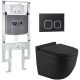 Комплект унитаза с инсталляцией WeltWasser Amberg 497 ST + Heimbach 043 MT-BL + Amberg RD-BL 10000012231 черный матовый
