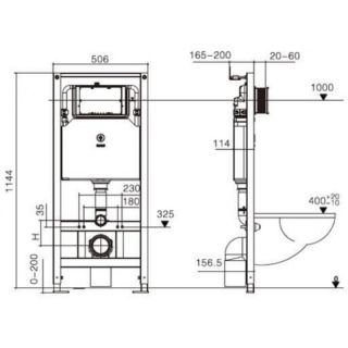 Комплект унитаза с инсталляцией WeltWasser Amberg 506 + Heimbach 043 MT-BL + Amberg RD-WT 10000012239 черный матовый