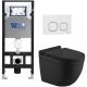 Комплект унитаза с инсталляцией WeltWasser Amberg 506 + Heimbach 043 MT-BL + Amberg RD-WT 10000012239 черный матовый