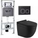 Комплект унитаза с инсталляцией WeltWasser Amberg 506 ST + Heimbach 043 MT-BL + Amberg RD-BL 10000012241 черный матовый