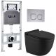 Комплект унитаза с инсталляцией WeltWasser Amberg 506 ST + Heimbach 043 MT-BL + Amberg RD-CR 10000012242 черный матовый