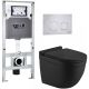 Комплект унитаза с инсталляцией WeltWasser Amberg 506 ST + Heimbach 043 MT-BL + Amberg RD-MT CR 10000012243 черный матовый