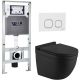 Комплект унитаза с инсталляцией WW Amberg 506 ST +Heimbach 043 MT-BL +Amberg RD-WT 10000012244 черный матовый