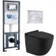 Комплект унитаза с инсталляцией WW Marberg 410 +Heimbach 043 MT-BL +MAR 410 RD-CR 10000012246 черный матовый