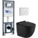 Комплект унитаза с инсталляцией WW Marberg 410 +Heimbach 043 MT-BL +MAR 410 RD GL-WT 10000012247 черный матовый