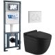 Комплект унитаза с инсталляцией WW Marberg 410 +Heimbach 043 MT-BL +MAR 410 RD GL-WT 10000012247 черный матовый