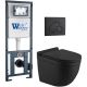 Комплект унитаза с инсталляцией WW Marberg 410 +Heimbach 043 MT-BL +MAR 410 RD MT-BL 10000012248 черный матовый
