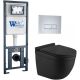 Комплект унитаза с инсталляцией WW Marberg 410 +Heimbach 043 MT-BL +MAR 410 SE-CR 10000012249 черный матовый