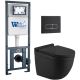Комплект унитаза с инсталляцией WW Marberg 410 +Heimbach 043 MT-BL +MAR 410 SE MT-BL 10000012251 черный матовый