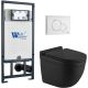 Комплект унитаза с инсталляцией WeltWasser WW Marberg 507 +Heimbach 043 MT-BL +MAR 507 RD GL-WT 10000012254 черный матовый